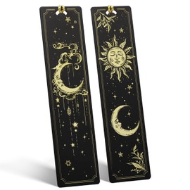 YoeeJob Metal Bookmark for Men Women Kid, Tarot Sun & Moon Book Marker for Book Lover, Unique Bookmarks for Boys & Girls Graduation/Birthday Gifts, Teacher Appreciation Gifts, Reading Present