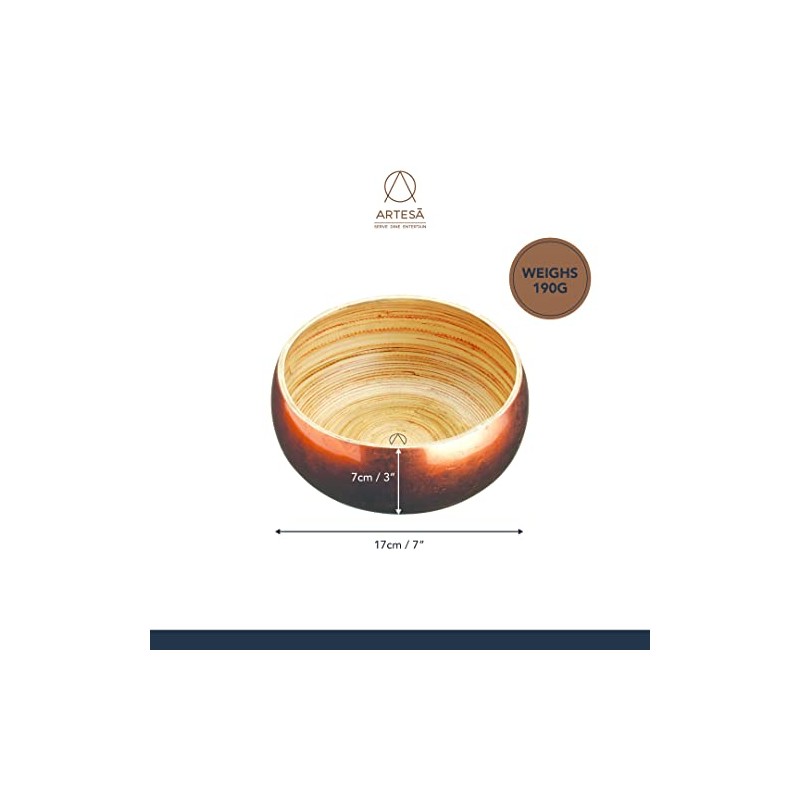 Master Class 17 cm Small Copper Lacquered Artesa Pressed Bamboo