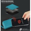 GADIEMKENSD Credit Card Holder RFID Protection Leather Wallet 14 Compartments