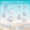 ZEYIYER 13Ft Blue Bow Starfish and Seashell Banner, Summer Coastal