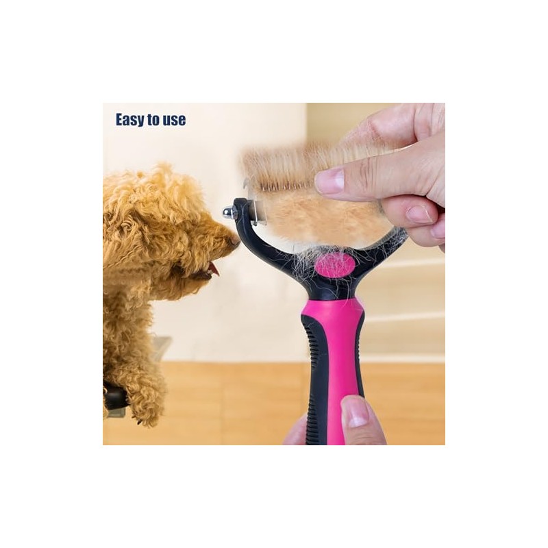 Peine depilatorio para gatos y perros (rojo)