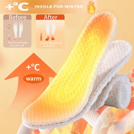 SOLO ACTFIT Thermal Insole Warm Winter Shoe Insoles for Men Women Extra Thick Warming Winter Insoles Extra Soft Thermal Shoe Insoles Warm Soles for Shoes for All Shoe Types