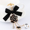 ARFUKA Keyring Camellia Flower Pendant Keychain Key Holder Men Women