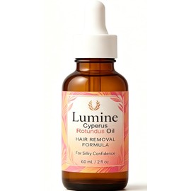 Lumine Organics Cyperus Rotundus Oil, Natural Cyperus Rotundus Oil for Hair Removal, Reduces Unwanted Hair Growth, Moisturizes & Soothes The Skin, Reducing Body Hair Growth, Shrink Pores.60ML(1pc)
