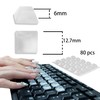 80Pcs DIY Keyboard Keycaps, Nail Shaped Keyboard Stickers Clear Silicone