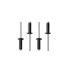 100pcs 1/8" x1/4" Aluminum Blind Rivets, Black,3.2x 6mm Pop Rivets