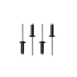 100pcs 1/8" x1/4" Aluminum Blind Rivets, Black,3.2x 6mm Pop Rivets