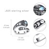 Daixiya Spoon Ring for Women 925 Sterling Silver Adjustable Moth