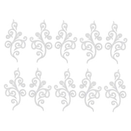 SHINEOFI 5 Pairs Cloud Shaped Embroidered Applique Patches Iron Sew Embroidery Cloth Badges for Wedding Gown Cheongsam Dress and Shirt Decoration