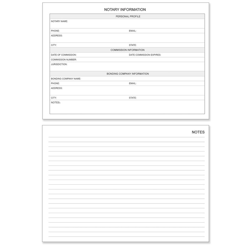 Notary Journal Log Book, 10"x7", Spiral Bound Notary Journal, Flexible