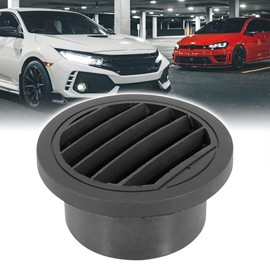 Unifizz Car Round Car Heater Ducting Warm Air Vent Outlet 360 Degrees Rotatable Black 75mm