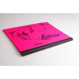 Clairefontaine - Ref 44806C - Art Folder with Elastic Straps Closure - Fuchsia Colour - Customisable Vellum Card Surface, Suitable for 24 x 32cm Sized Documents