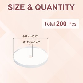 PATIKIL 200 Pcs Silicone Earring Back Stoppers, 12 mm Clear Disc Pads Stabilizer Earlobe Support Patches Non Pull Piercing for Studs, Heavy Earring