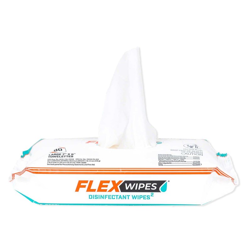 Generic Flex Wipes 36080 Pack of 6 Disinfectant Wipes, Large