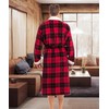 Alexander Del Rossa Men's Plush Sherpa Robe, Warm Bathrobe with