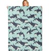 MIEPOS Cute Whale Throw Blanket - 50x60in,Ultra Soft, Cozy Lightweight