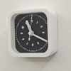 3.2 Inch Square Silent Analog Clock, Magnetic Multi-Purpose Small Quartz