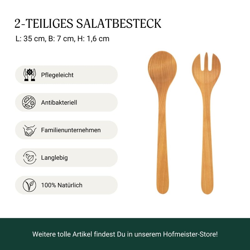 HOFMEISTER® Cooking Spoon, Spatula & Lifter Made of Elegant Cherry