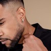 Txdvbls Gold Hoop Earrings Cartilage Mens Huggie Earrings Baguette Cubic