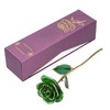 Forever Green Rose 24K Real Artificial Flower with Leaf and