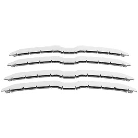 HECASA Front Grille Trim Cover Compatible with 2019-2022 Ram 1500 Pickup Big Horn/Laramie/Lone Star Grill Snap On Overlay Trim 5Pcs (Silvery)