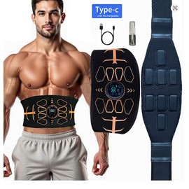 Toolzia Muscle Toner Smart Abdominal Toning Belt EMS Muscle Stimulator Ab Trainer USB Charge Body Massager Weight Loss Fitness Equipment