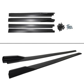 ZXMT FOR 2018-2022 TOYOTA CAMRY LE SE XSE XLE JDM GT STYLE BLACK SIDE SKIRT EXTENSION