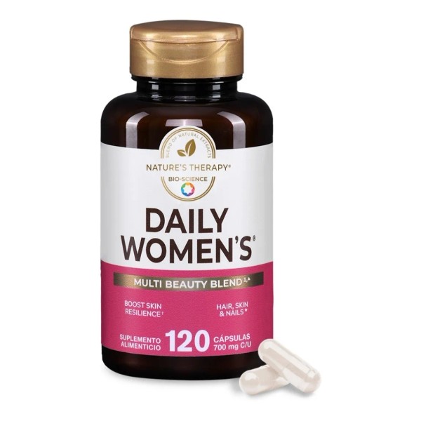 Nature's Therapy Daily Women's Multivitamínico Para Mujer, Inositol, Colágeno, Maca