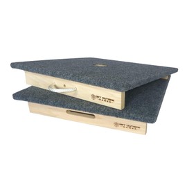 Get Outside Games Premium 1 Hole Washer Toss Washers Game Boards (Gray Carpet (Default), 24x24 Full Size Boards+Locker)