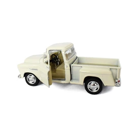 Kinsmart 1/32 Scale 1955 Chevy Stepside Pick-up Truck Metal Diecast Model Collection Pull Back Action White