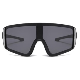 Long Keeper Cycling Sunglasses for Women Men Youth Running Riding Baseball Sports Sun Glasses Windproof Driving Sports Shades (Black Frame Dark Grey Lens)