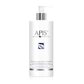 APIS Reinigendes Mizellanwasser zum Abschminken für Gesicht und Augen mit Mimose, Aloe und Hyaluronsäure | Make-Up-Entfernung und Feuchtigkeit | 500 ml