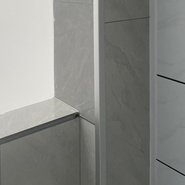 6PCS L Molding Aluminum Wall Corner Trim 0.78" x 0.78" x 35.4'' Edging Protector Wall Guard Wall Door Frame Cabinet Baseboard Protection, Silver