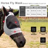FOXLVDA Horse Fly Mask with Ears Fashionable Comfortable Fit Stretch