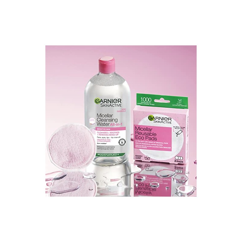 Garnier Agua Micelar Piel Sensible 700Ml 3 Onzas Líquidas (Paquete