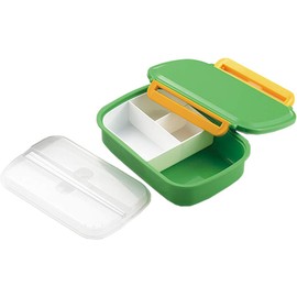Ishimaru Synthetic Resin Bento Box, Green, Bento Box, 7.1 x 4.8 x 1.6 inches (18 x 12.1 x 4.1 cm)