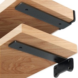 SYWXJ Shelf Bracket, Hidden, 0.2 inch (5 mm) Thick, Heavy Duty, Maximum Load Capacity 198.4 lbs (90 kg), Iron Bracket, Inconspicuous Shelf Bracket, Wall Mounting, Hardware, Concealed Shelf Bracket,
