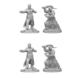 Wiz Kids Pathfinder Battles Deep Cuts Miniatures Bundle: Human Male Monk W1 x2