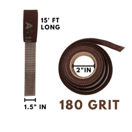 Jet Swet Lija de tela para plomeria, calibre 180, 3.8 cm. pulgadas de ancho por 4.57 mts. de largo (1.5 in by 15 ft) | usos: cobre, metales, madera, plastico, tablayeso. Material de óxido de aluminio