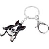 DUOWEI American Pit Bull Terrier Dog Keychain Acrylic Puppy Pet