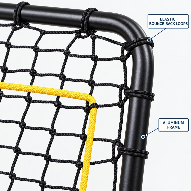 7 x 4 FT Volleyball Rebounder Net with 5 Adjustable