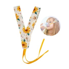 GZFQJJ Non-slip Nebulizer Head Attachment Strap for Cold Mist Inhaler Adjustable Head Attachment Strap for Children's Nebulizer Mask Accessory Children's Mask Attachment Strap (Yellow gerbera)