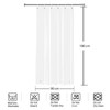 YISURE Narrow Shower Curtain Liner, Clear PEVA Shower Curtain with