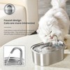 Cat Water Fountain Stainless Steel: 3.2L/108oz Pet Fountain Water Bowl