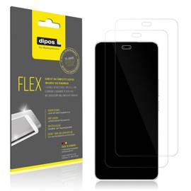 dipos FLEX 2 x Protective Film Clear Suitable for Honor 400 Pro, 100% Display Cover, Anti-Shock, Fingerprint Compatible, Case-Friendly, Full Cover Screen Protector Film