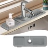 Kitchen Sink Splash Guard Behind Faucet, Silicone Draining Mat for