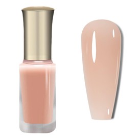 NLFOX Jelly Nail Polish - Translucent Nude Nail Polish - Sheer Nude Nail Varnish - Long Lasting Beige Nail Polish - 9ml Neutral Color Quick Dry Nail Polish - French Manicure Nail Polish,No Need Baking