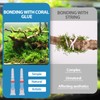 Aquarium Glue Clear：2Pcs Reef Glue, Coral Instant, Quick Drying for