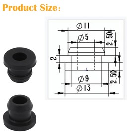 ANFUXT Pot Support Rubber, Rubber Feet, Rust Rubber Feet, Compatible Rust Rubber Feet, Rubber Grommet Guides, for Pot Supports with 5 mm Rods from Dometic, Smev and Thetford, Accessories for Motorhome