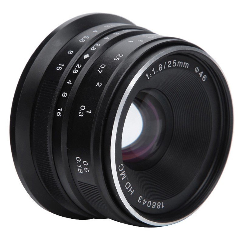 25mm F1.8 Manual Focus Lens for Fuji FX Mount Black
